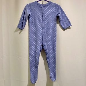 EUC 12-18m Marks & Spencer Snap Footie - Polkadots